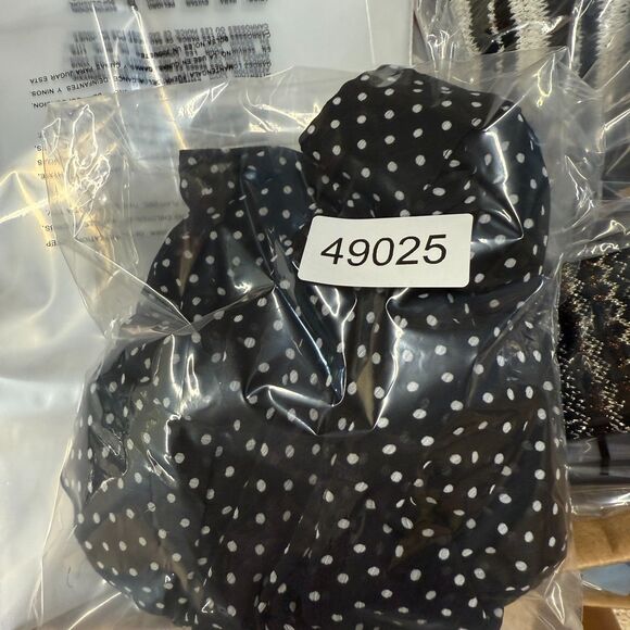 KUT Shirt Women L Large Black Polka Dot Button Up V-Neck Long Sleeve Sheer - Picture 6 of 6